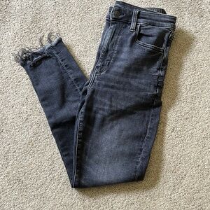 American Eagle dark wash distressed skinny jeans